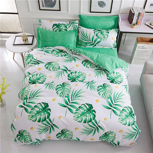 summer bedding set green duvet cover bed bedclothes 4pcs bed home textile