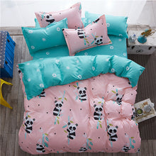 Load image into Gallery viewer, summer bedding set green duvet cover bed bedclothes 4pcs bed home textile