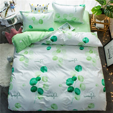 Load image into Gallery viewer, summer bedding set green duvet cover bed bedclothes 4pcs bed home textile