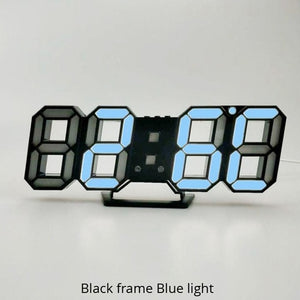 Wall Clock Modern Design Digital Nightlight For Home Living Room Decoration