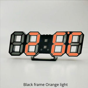 Wall Clock Modern Design Digital Nightlight For Home Living Room Decoration