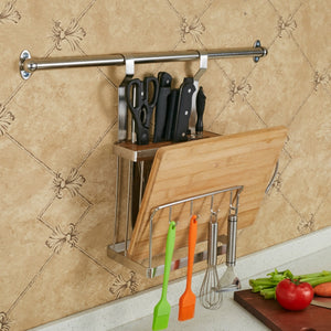 Stainless Steel Multifunction Storage Rack Wall-Mounted