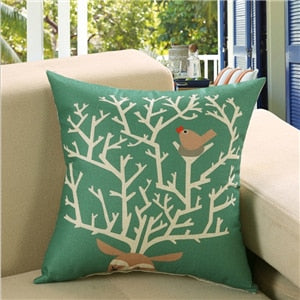 Fashion Square Sofa Bed Cotton Pillow Print Pattern Modern Seat Cushion