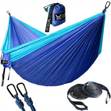 Load image into Gallery viewer, Camping Hamac with Tree Straps Portable Parachute Nylon for Backpacking Travel