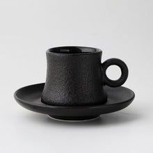 Load image into Gallery viewer, Tasse café en ceramic coffee cup black