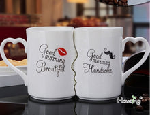 Load image into Gallery viewer, Couple Cup Ceramic Coffee Kiss Mug Creative Valentine&#39;s Day