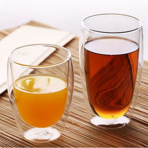 Heat Resistant Double Wall Glass Coffee/Tea Cups And Mugs