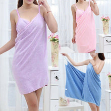 Load image into Gallery viewer, serviette femmes Robes de bain serviette portable rob