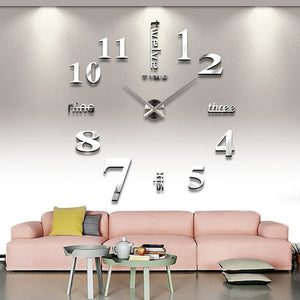 New Luminous Wall Clocks Stickers Modern mute