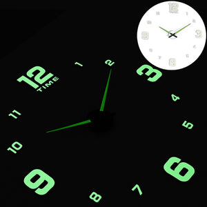 New Luminous Wall Clocks Stickers Modern mute