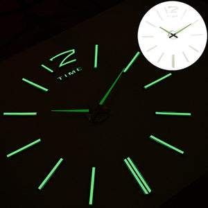 New Luminous Wall Clocks Stickers Modern mute