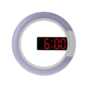 3D LED Digital Table Clock Alarm Mirror  Wall Clock Modern Design Nightlight