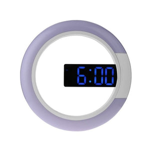 3D LED Digital Table Clock Alarm Mirror  Wall Clock Modern Design Nightlight