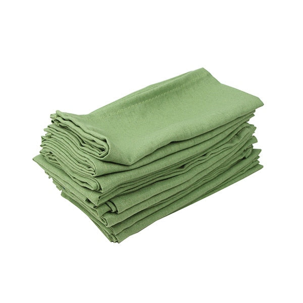 12 pcs Cloth Napkins 40x40cm cotton linen Napkins placemat soft dining table