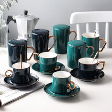 Load image into Gallery viewer, Tasse Elegant Ceramic Coffee Cup Set Porcelain