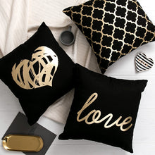 Load image into Gallery viewer, Black Golden Coussin Decorative